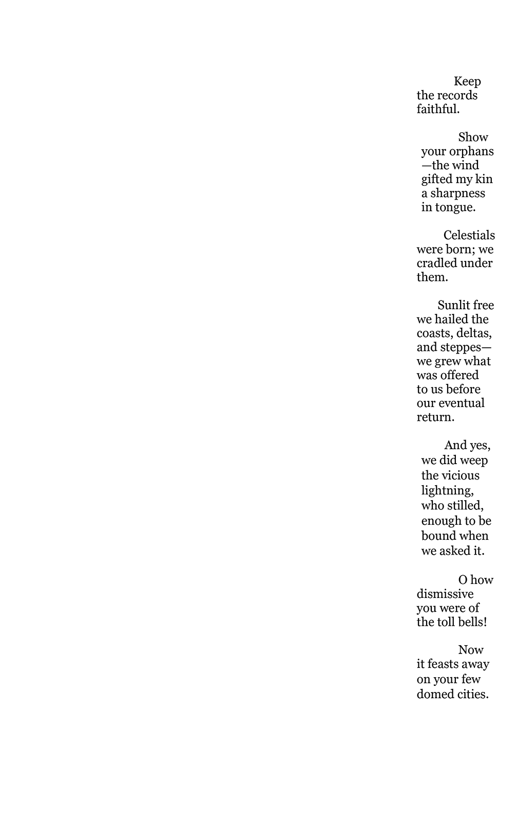 Page 6 of "Letter to My Future Archeologist" by Julio Cesar Diaz