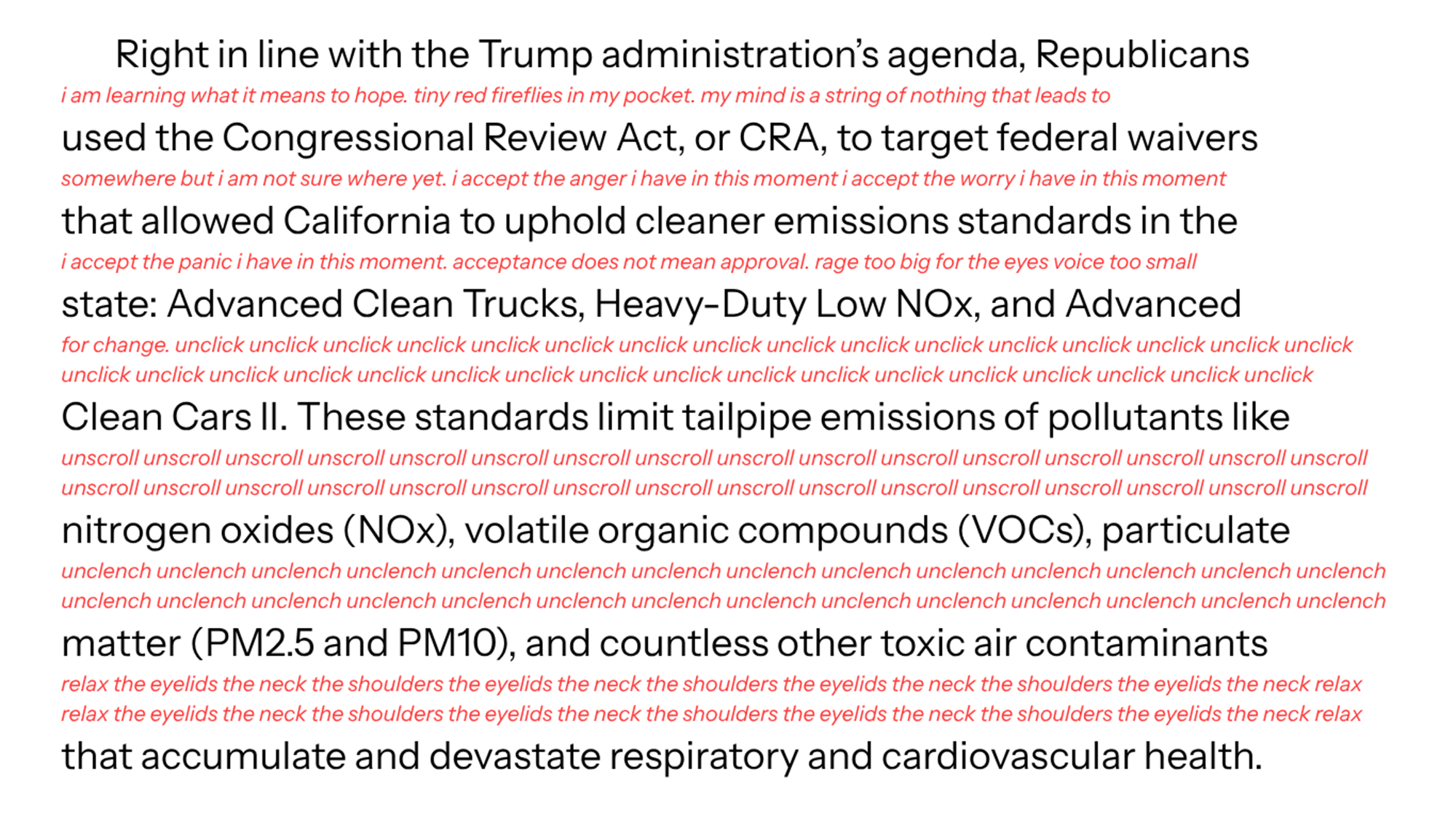 Page 3 of "the problem with rolling back pollution safeguards" by Maurissa Brown