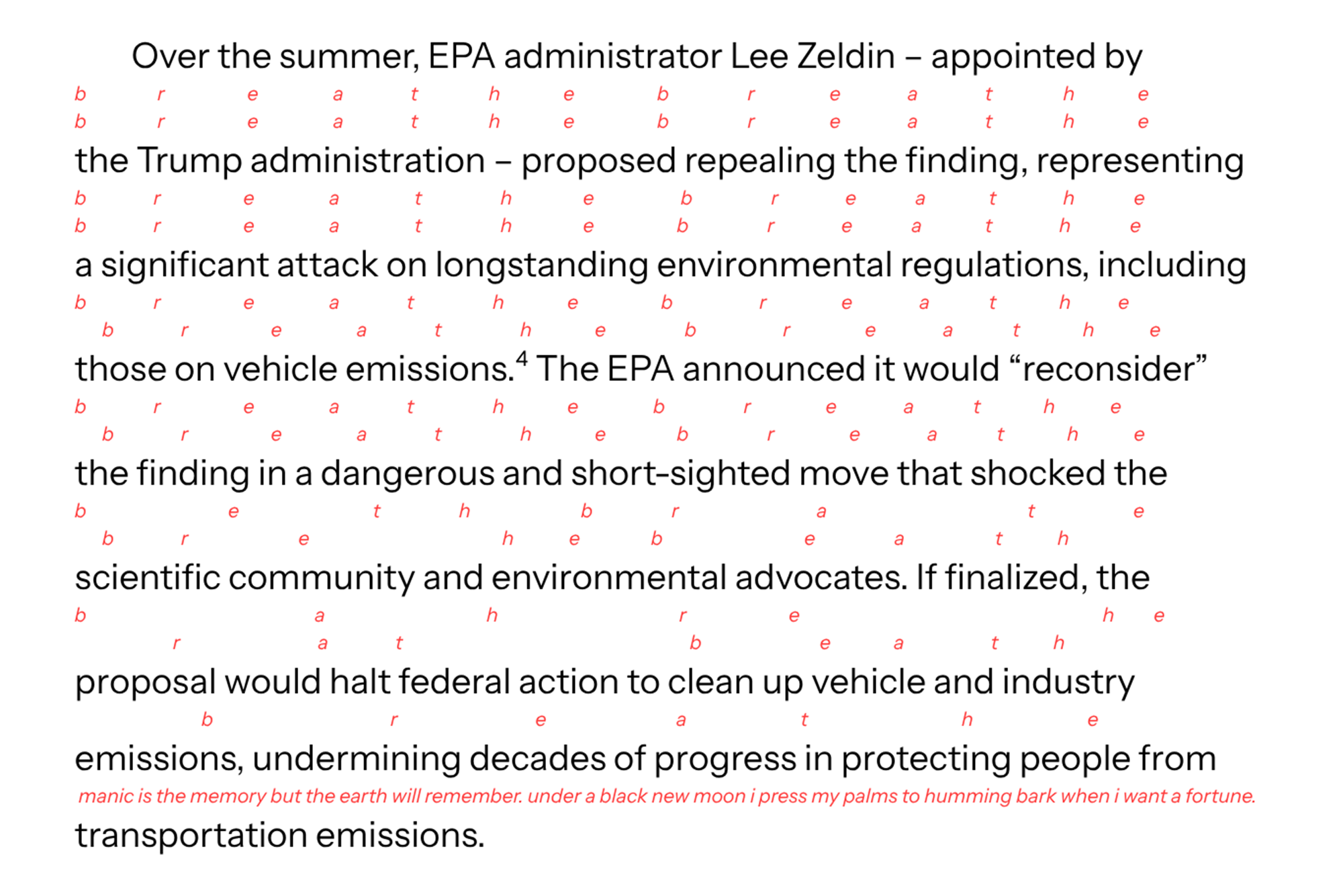 Page 6 of "the problem with rolling back pollution safeguards" by Maurissa Brown